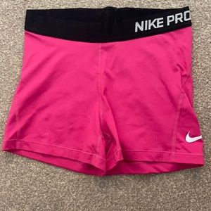Pink Nike Pros dri-fit